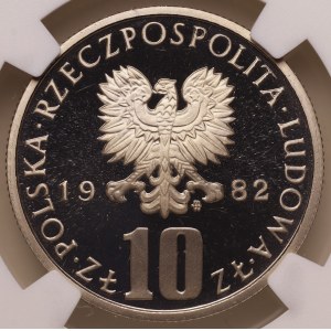 République populaire de Pologne, 10 zlotys 1982 « Bolesław Prus », NGC PF 68 ULTRA CAMEO
