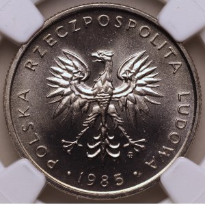 Poľská ľudová republika, 10 zlotých, 1985, NGC MS 67, MAX TOP POP