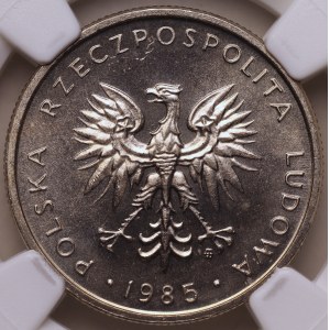 People's Republic of Poland, 10 zlotych, 1985, NGC MS 66