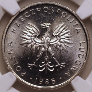 PRL, 10 Złotych 1985, NGC MS 64