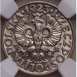 Second Polish Republic, 20 groszy, 1923, NGC MS 64, Utrecht Mint