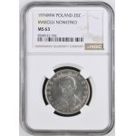 Polská lidová republika, 20 zlotých 1974 „Marceli Nowotko“, nedotisk orla, NGC MS 63