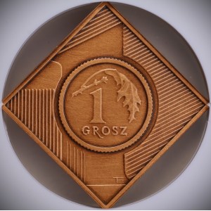 Third Republic of Poland, 1 grosz Coin, 2005, “10 Years in Circulation,” patinated copper, NGC MS 64