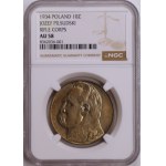 II RP, 10 Złotych 1934, NGC AU 58, J. Piłsudski, Orzeł Strzelecki