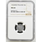 People's Republic of Poland, 5 groszy, 1965, NGC MS 64