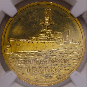 Third Republic of Poland, 2 zlote 2012 “Light Cruiser Dragon,” NGC MS 65