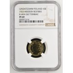 Zweite Polnische Republik / Dritte Polnische Republik, 10 Złoty 1925, Bolesław Chrobry, offizielle Replik, NGC PF 69