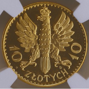 Second Polish Republic / Third Polish Republic, 10 zlotych 1925 Polonia, official replica, NGC PF 70 ULTRA CAMEO