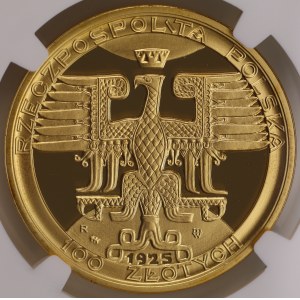 Second Polish Republic / Third Polish Republic, 100 zlotych 1925 Nicolaus Copernicus, official replica, NGC PF 69 ULTRA CAMEO
