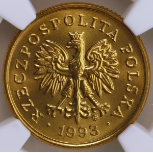 Third Republic of Poland, 5 groszy, 1993, NGC MS 67