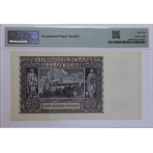 Generální guvernorát, 20 zlatých 1940, série L, PMG 66 EPQ