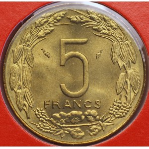 Gabon, 5 franků, 1976, stav 1