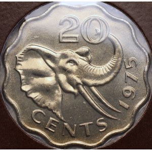 Suazi, 20 Centów 1975, stan 1