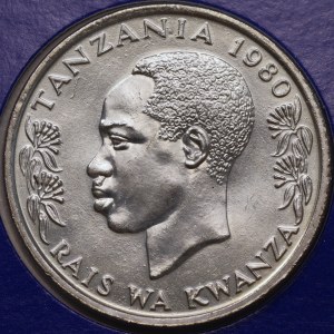 Tanzania, 1 Szyling 1980, Julius Nyerere, stan 1