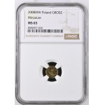 III RP, miniatura 1 Grosz 2008, NGC MS 65