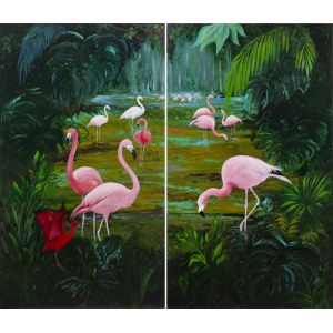 Patrycja Kruszyńska-Mikulska (ur. 1973, Lublin), Green Paradise XI, dyptyk, 2022