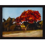 Pavel Daciuk (b. 1977, Parchev), Red maple - village in autumn, 2026