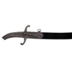 Gift sabre in silver mount in leather case