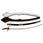 Gift sabre in silver mount in leather case