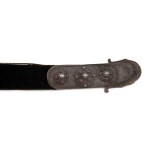 Gift sabre in silver mount in leather case