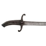 Gift sabre in silver mount in leather case