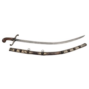 Luxurious Ottoman Shamshir with silver gilded garniture