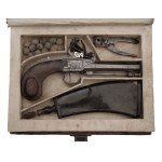 Flintlock pocket pistol in a book imitation case