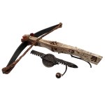 Hunting crossbow and hever