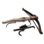 Hunting crossbow and hever