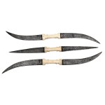 Three Sudanese haladie daggers with double blades