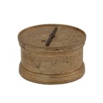 Portable renaissance cylindrical clock with spirit lamp