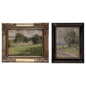 Two Landscape Paintings, Bedřich Peroutka and Ondřej Harlas