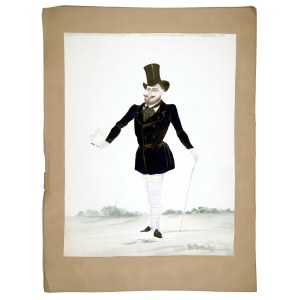 Karikatura - Baron de Belcastel, Melchiorre Delfico