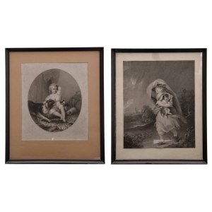 Two genre steel engravings