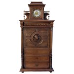 Secretary from the Historicism period with a clock