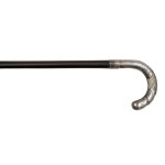 Viennese Art Nouveau mahogany walking stick