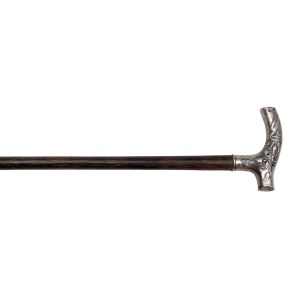 Art Nouveau spatula made of Makasar ebony with silver handle
