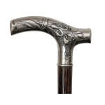 Art Nouveau spatula made of Makasar ebony with silver handle