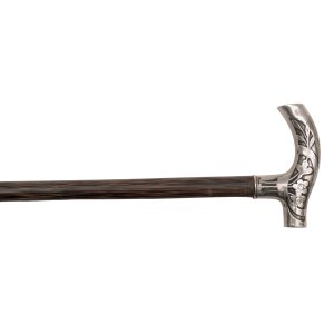 Art Nouveau walking stick made of palm wood