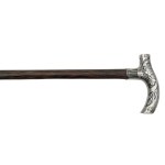 Art Nouveau walking stick made of palm wood