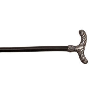Ebony spatula with silver handle