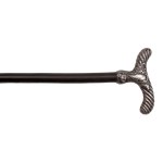 Ebony spatula with silver handle