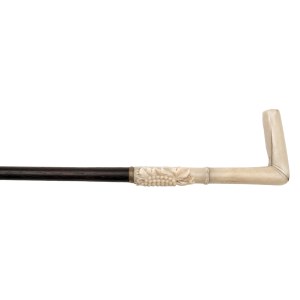 Spatula with carved bone handle