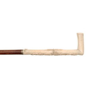 Spatula with carved bone handle