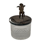 Toilet set with bronze sculptures, Franz Bergmann (attributed)