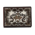 Card boxes with metal marquee
