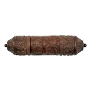 Casing made of cocoyam nut shell