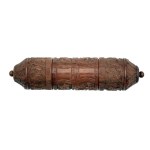 Casing made of cocoyam nut shell