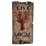 "LIVE LOCAL" pub signboard