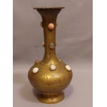 HLS India Brass Vase Natural Agates